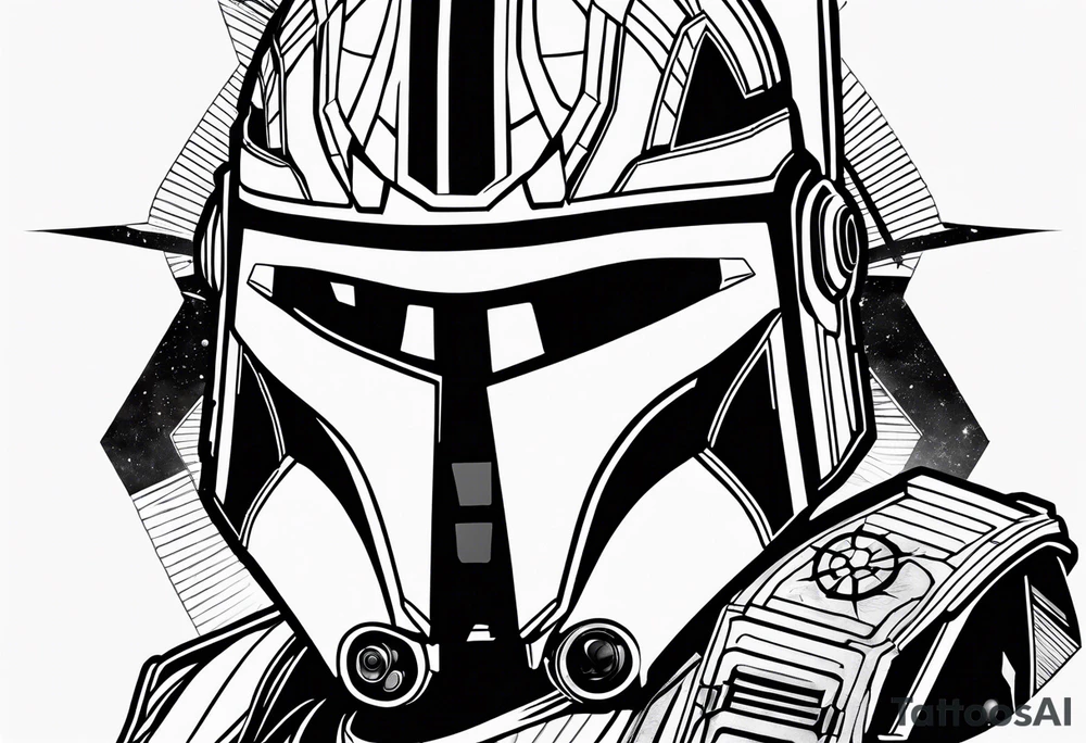 Captain Rex, Pistols drawn, Phoenix Squadron Helmet, Ahsoka Tano tattoo idea