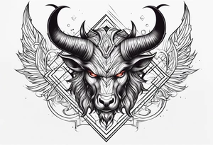 Devil shooting up tattoo idea