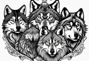 Wolves looking at you tattoo idea