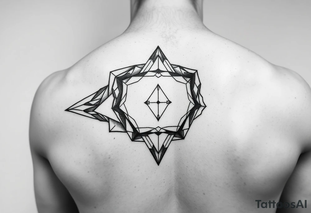 geometric sleeve tattoo idea