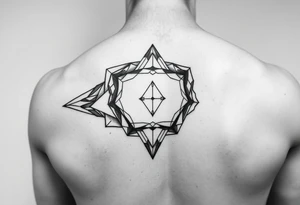 geometric sleeve tattoo idea