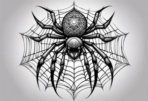 Gothic spider tattoo idea