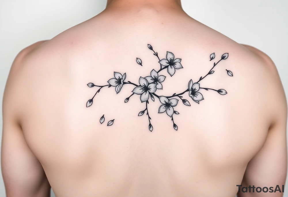 delicate cherry blossoms swirling in spring breeze with petals tattoo idea delicate cherry blossoms swirling in spring breeze with petals tattoo idea