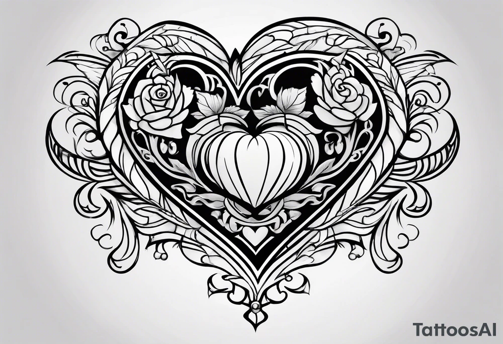 corazón tattoo idea