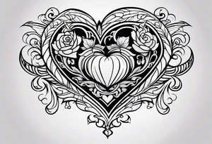 corazón tattoo idea