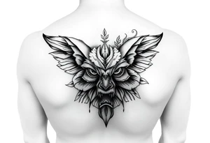 I want you to generate a tattoo to cover another one I had before this idea can be about animals or flowers. tattoo idea
