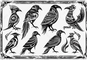 egypt bird tattoo idea