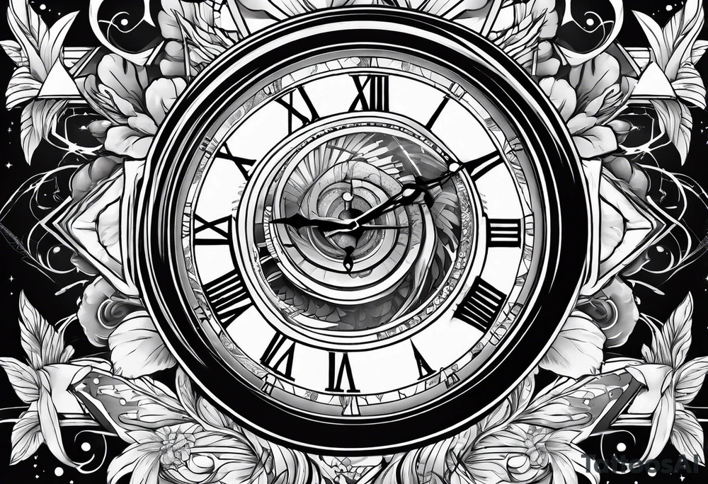 time travel space vector tattoo idea