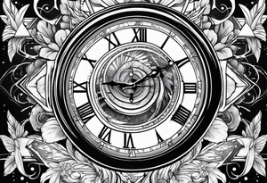 time travel space vector tattoo idea