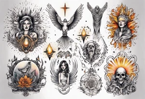 Light liberating people from fear tattoo idea