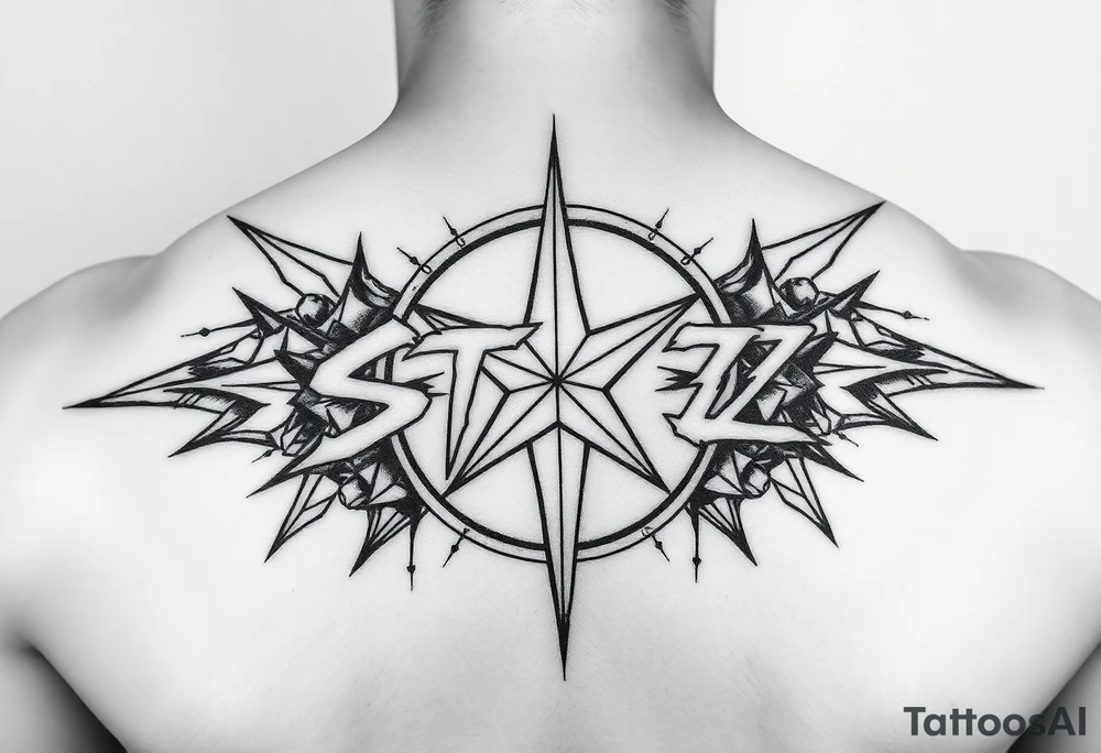 Edgy cybersigilism “Starz” tattoo idea