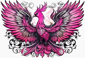 Phoenix pink tattoo idea