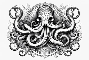 tentacles holding a joint tattoo idea