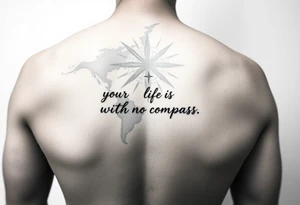 Want ‘your life is a map with no compass’ quote on my forearm minimalist design tattoo idea