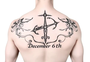 Sexy Sagittarius December 6th name genesis tattoo idea