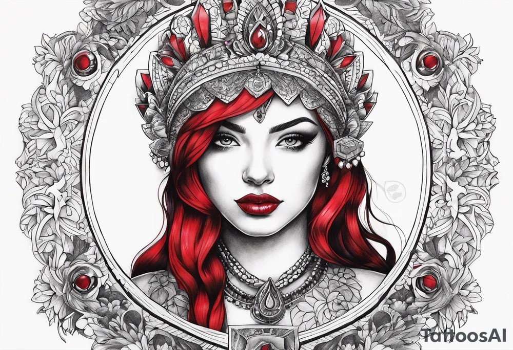Ruby red small tattoo idea