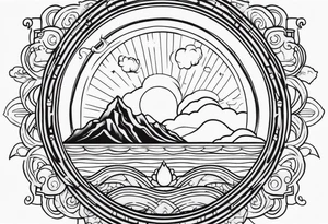 Segundo sol minimalista tattoo idea