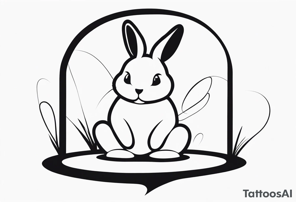 one legged toy bunny tattoo idea