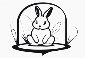 one legged toy bunny tattoo idea