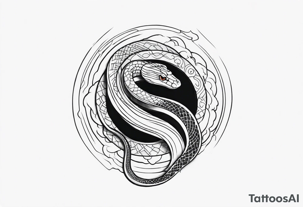 a snake cut i half coming out from black hole tattoo idea a snake cut i half coming out from black hole tattoo idea