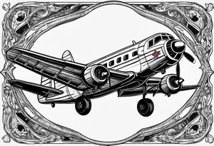 Wide tattoo airplane tattoo idea