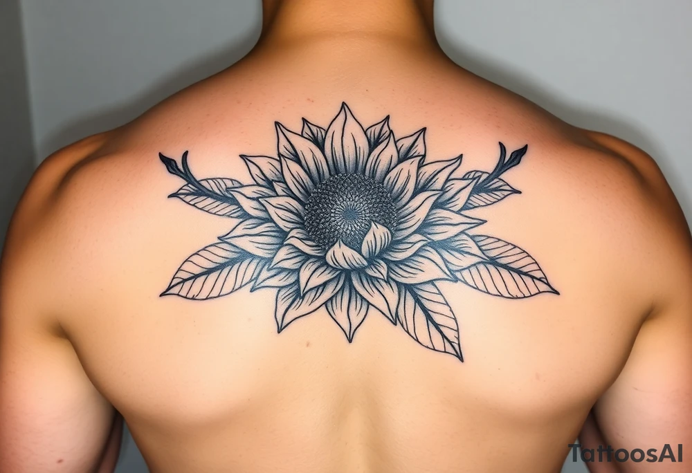 Sunflower, peony, cherry blossom, lotus, Delilah’s tattoo idea