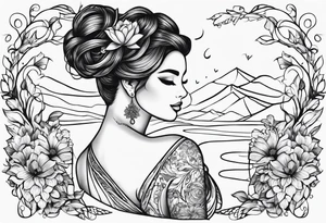 Short quote about self love in cursive tattoo idea