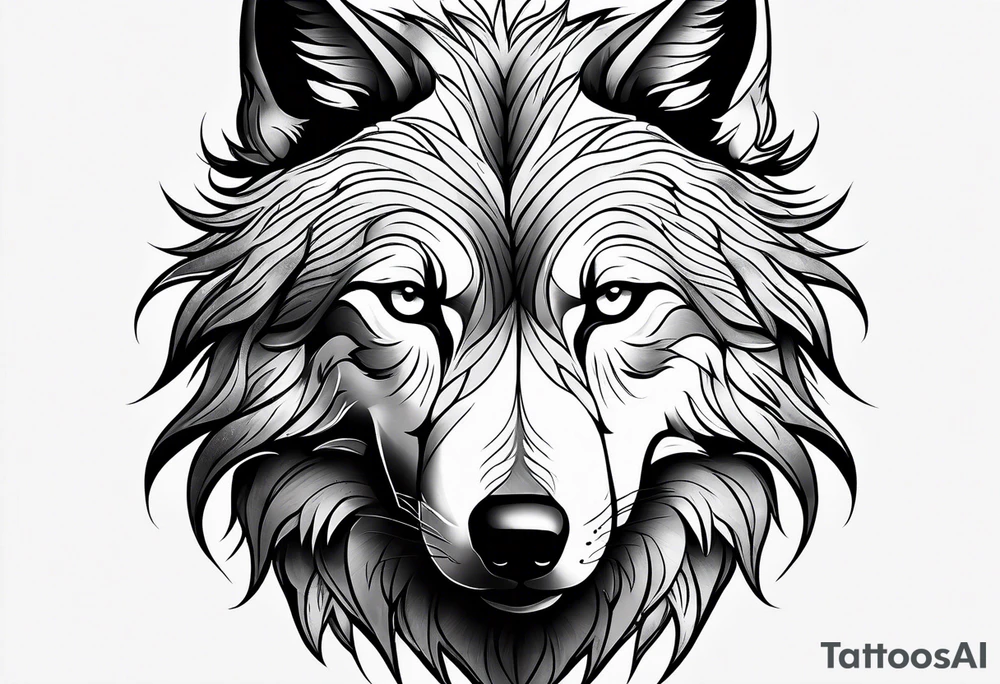 Wolf tattoo idea
