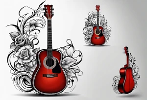 Acoustic Guitar tattoo idea