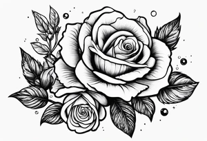 Mountain, rose and dessert tattoo idea