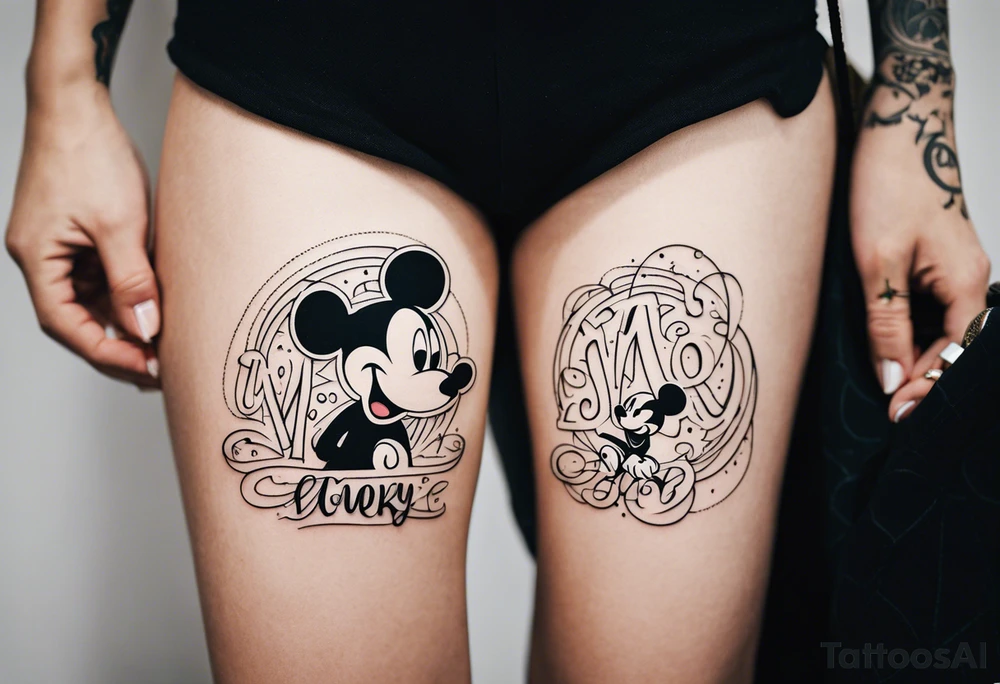 mickey mouse tattoo idea