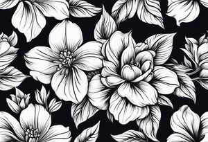 flower, cross tattoo idea