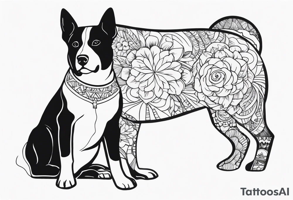 DOG AND PERSON tattoo idea