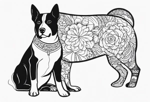 DOG AND PERSON tattoo idea