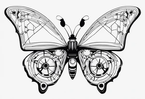 Mechanical Butterfly tattoo idea