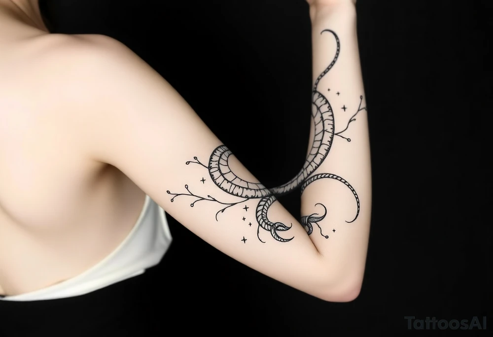 Dragão etéreo, narrativo, nascendo da magia do livro tattoo idea