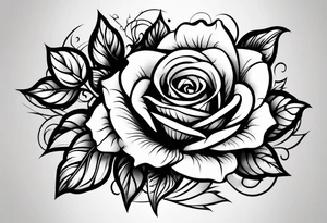 Gothic rose tattoo idea