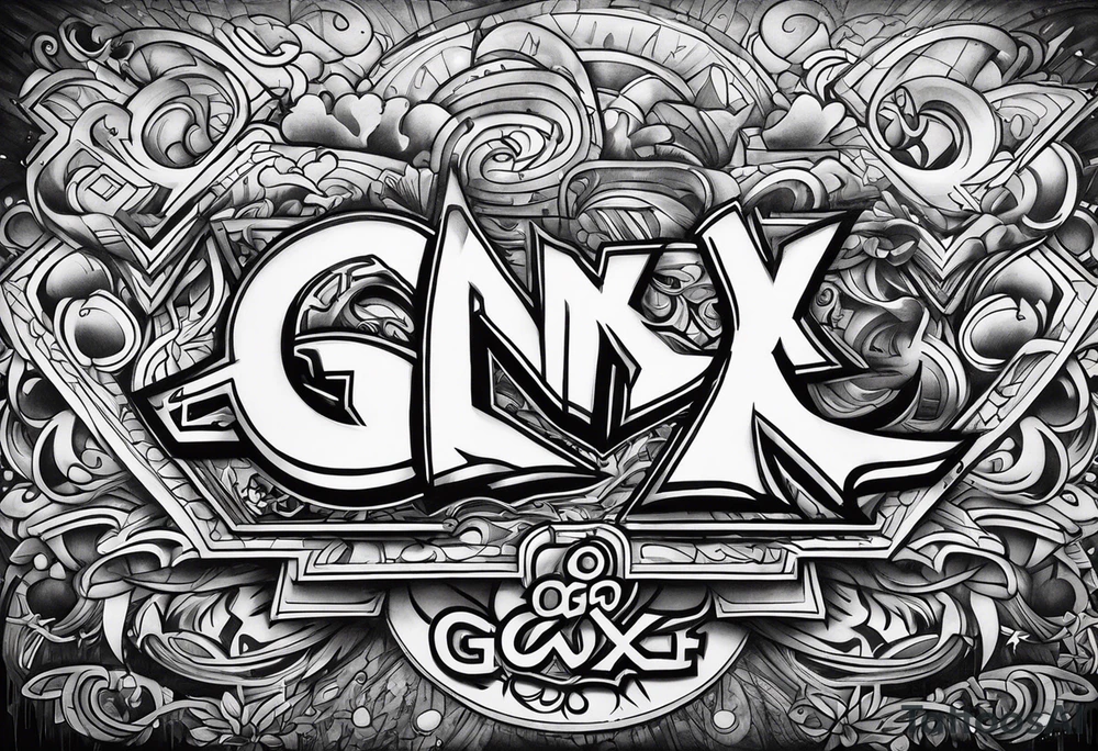 street art graffiti with the words "GenX OG" tattoo idea