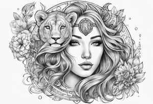 Pisces zodiac sign 
Aquarius zodiac sign 
Leo zodiac sign 
Combination tattoo idea