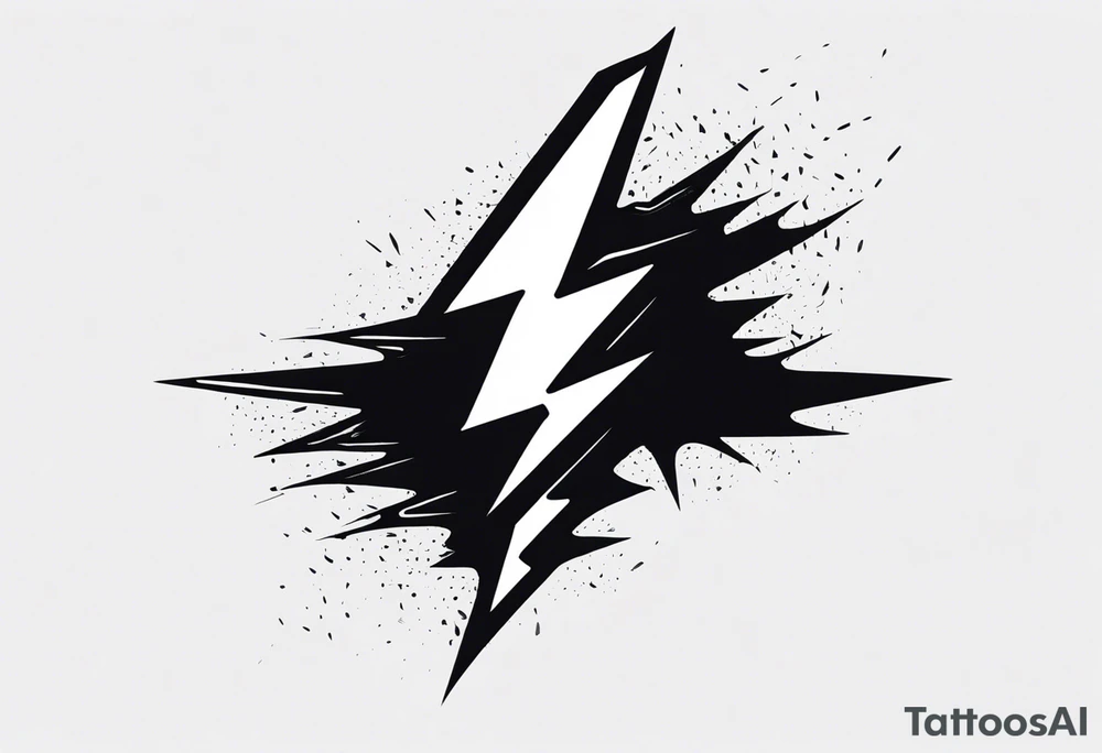 Bold Lightning Bolt tattoo idea