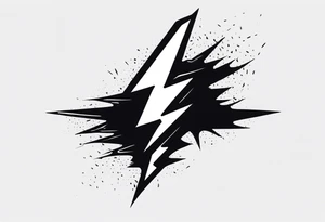 Bold Lightning Bolt tattoo idea