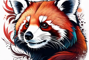 Red panda tattoo idea