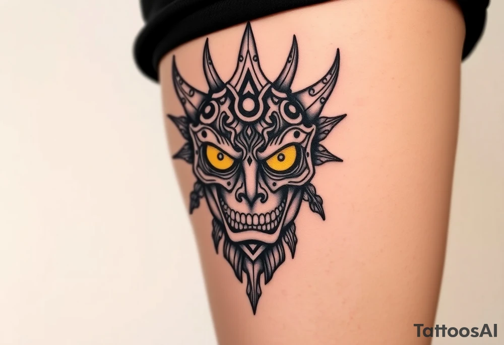 The yellow kings pallid mask tattoo idea