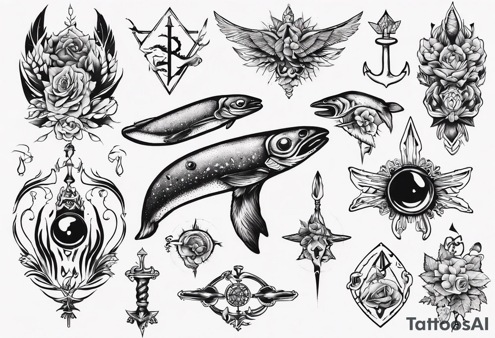 reh und forelle tattoo idea