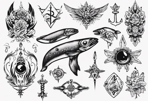 reh und forelle tattoo idea