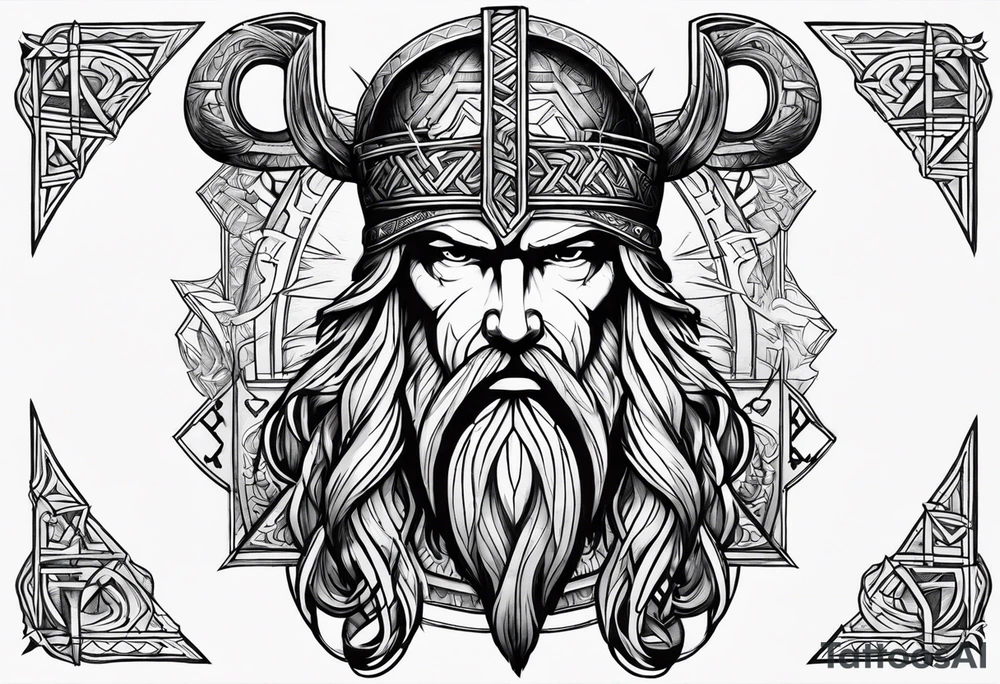 Odin of Rune symbol tattoo idea