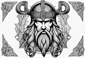 Odin of Rune symbol tattoo idea