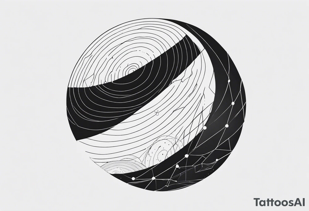 Sisyphus minimal line and dot tattoo design tattoo idea