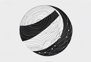 Sisyphus minimal line and dot tattoo design tattoo idea