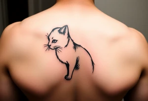 black cat tattoo idea